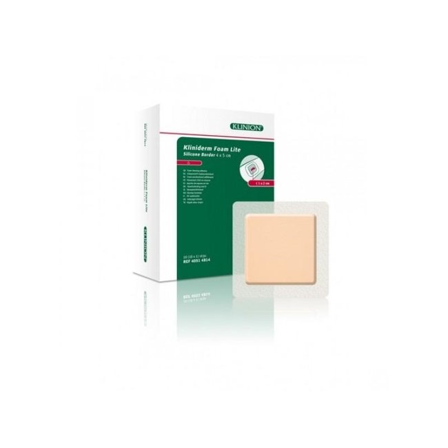 Kliniderm Foam Silicone Lite foam dressing with Border 4x5cm