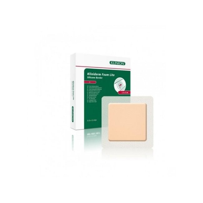 Kliniderm Foam Silicone Lite foam dressing with Border 7.5x7.5cm