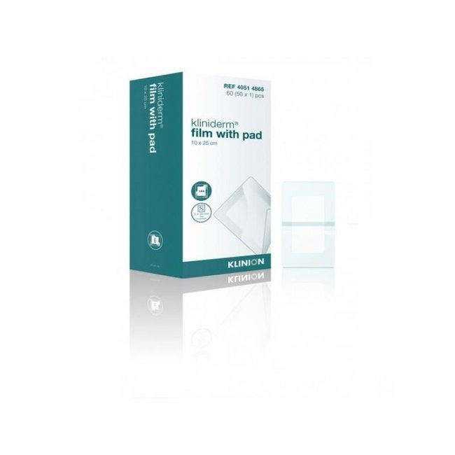 Klinion Kliniderm Film with Pad wound plaster sterile 10x25cm