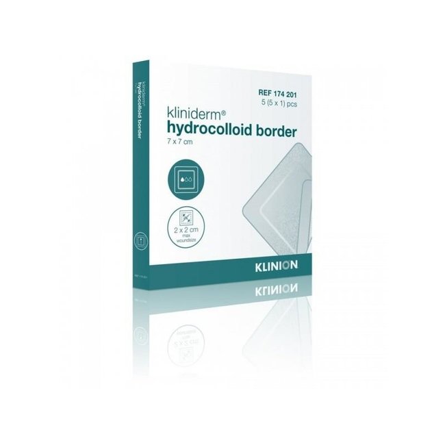 Kliniderm Hydro Border standard hydrocolloid wound dressing 7x7cm