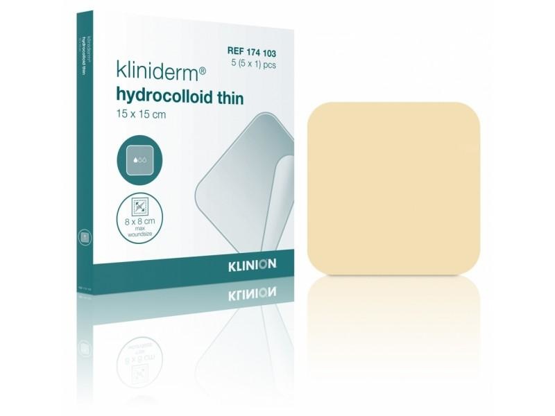 Klinion Kliniderm Hydro Thin hydrocolloid wound dressing 15x15cm