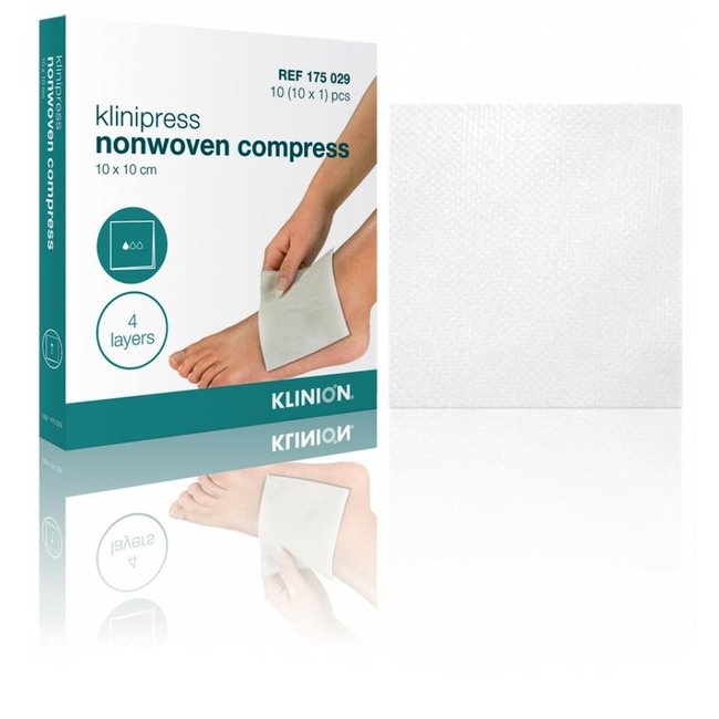 Klinion gauze compress NW sterile 4-layer 10x10cm 10 pieces