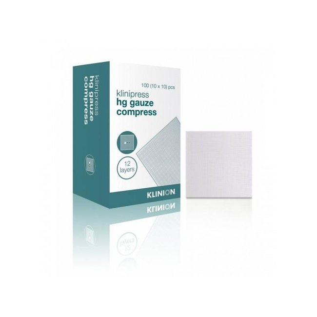 Klinion gauze compress HG sterile 12-layer 10x10cm 100 pieces