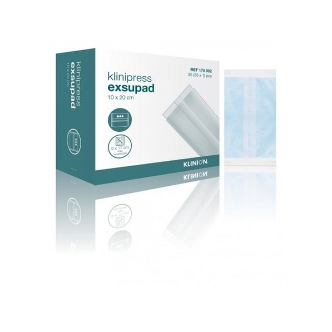 Klinion Exsupad heavily absorbent wound dressing sterile 10x20cm (35 pieces)