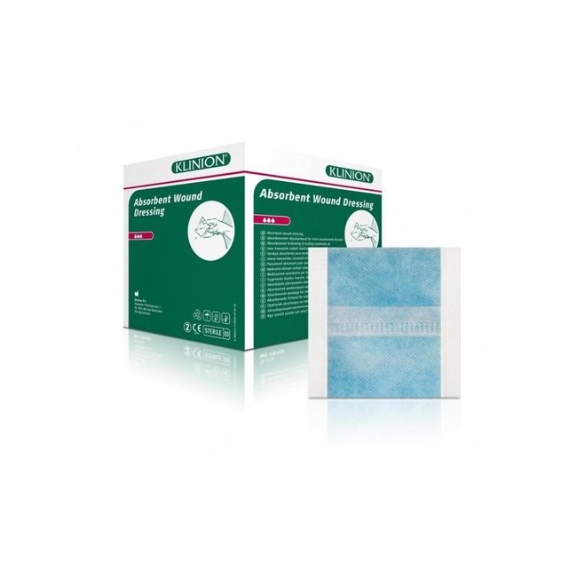 Klinion absorbent wound dressing heavy pulp filling sterile 10x10cm (50 pieces)