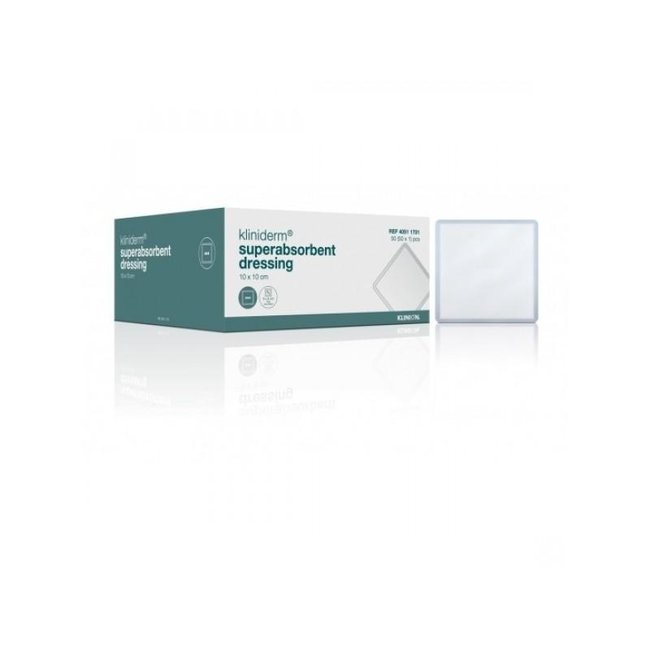 Kliniderm Superabsorberend verband steriel 10x10cm (50)