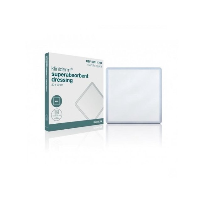 Kliniderm Superabsorbent dressing sterile 20x20cm