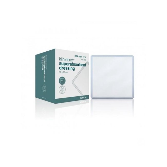 Kliniderm Superabsorbent dressing non sterile 10x10cm