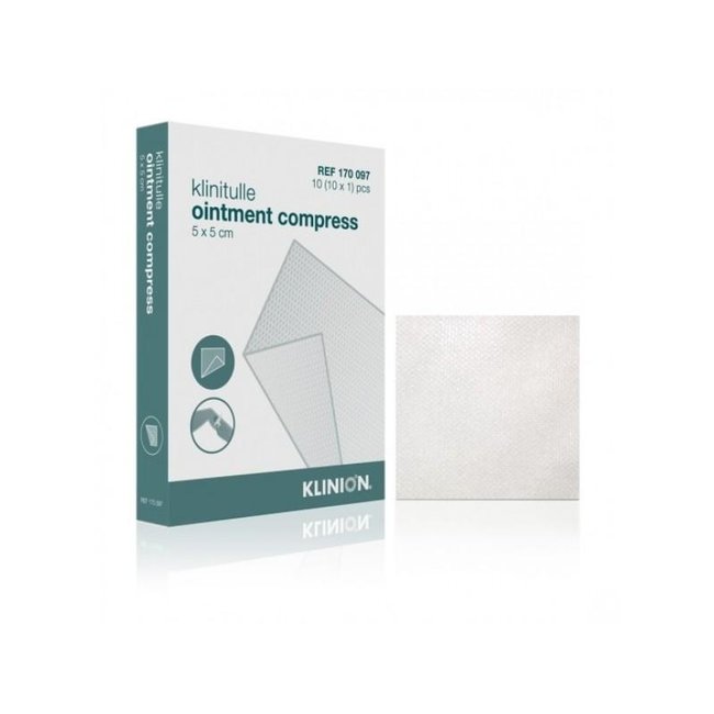 Klinitulle ointment compress 5 x 5cm sterile 10 pieces