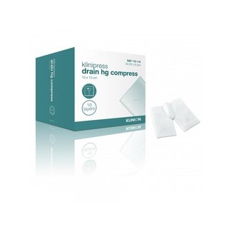 Klinion Klinion drain compress split compress HG sterile 16-layer 10x10cm 25x2 pieces