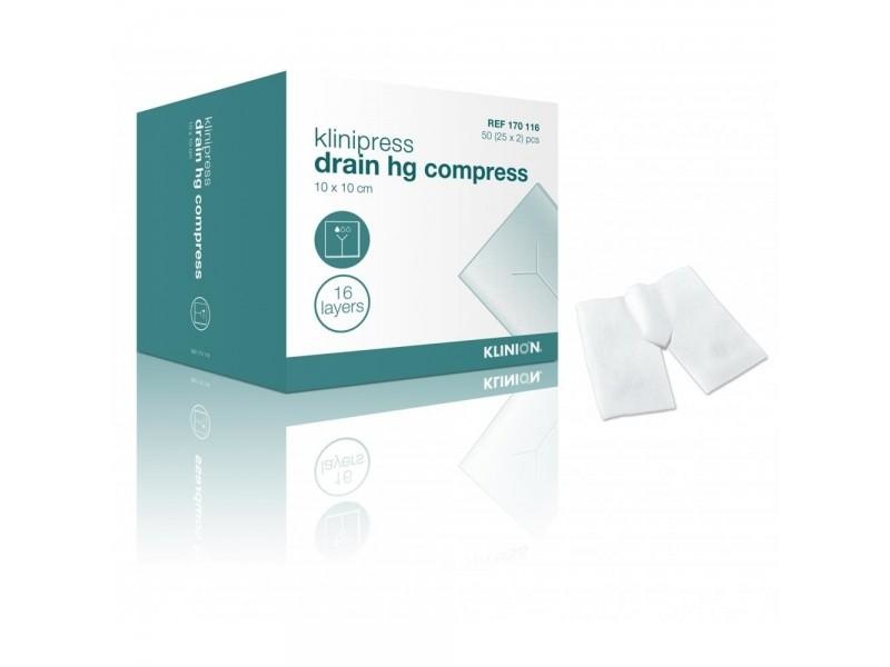 Klinion Klinion drain compress split compress HG sterile 16-layer 10x10cm 25x2 pieces