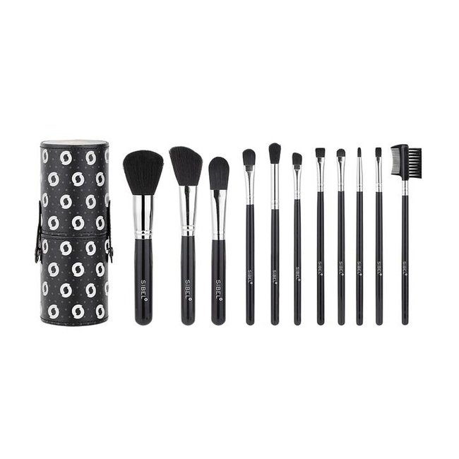Black swan set of cosmetic brushes 11pcs sibel