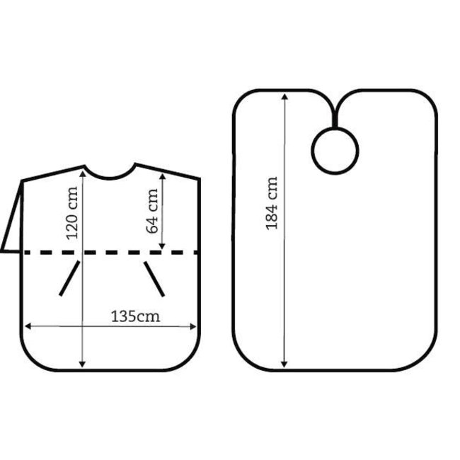 Stripes Friseurumhang 135x184cm mit Haken barburys