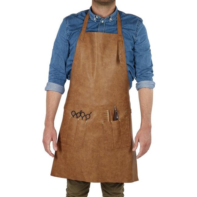 Mascul pu leather apron barburys