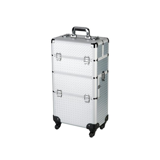 Professional beauty trolley 2 in 1 silver