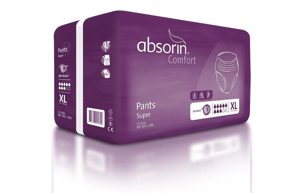 Absorin comfort pant super <165cm xl wit ref 10511295