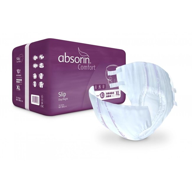 Absorin comfort slip day/night <115cm m paars 0822-a