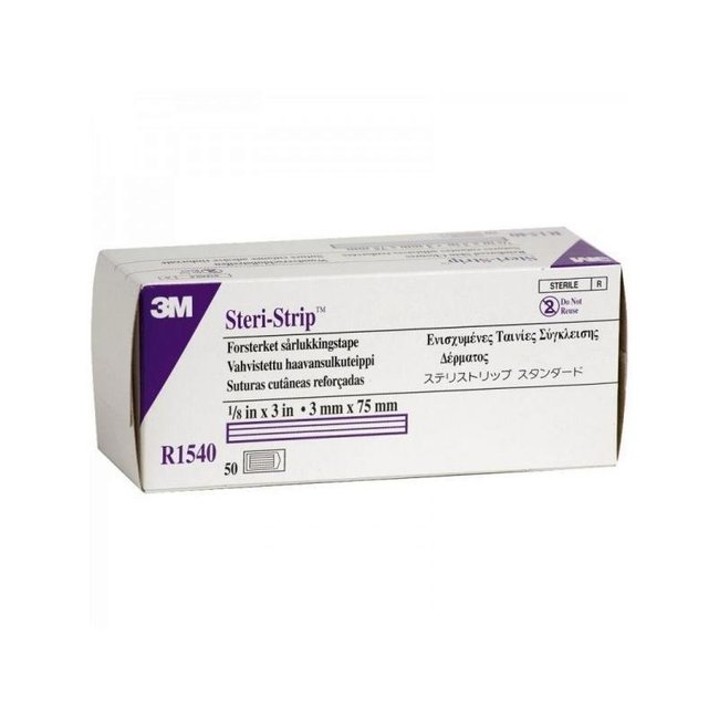 Steristrip 3 x 75 mm (Lila)