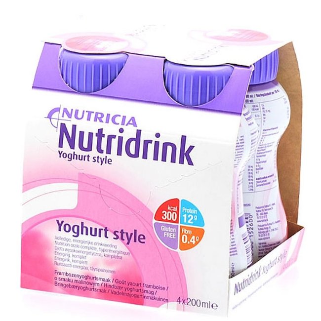 Nutricia nutridrink yoghurt style dieetvoeding 200ml frambozen 95779