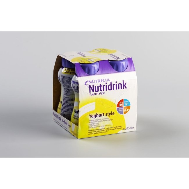 Nutricia nutridrink yoghurt style dieetvoeding 200ml vanille/citroen 94925