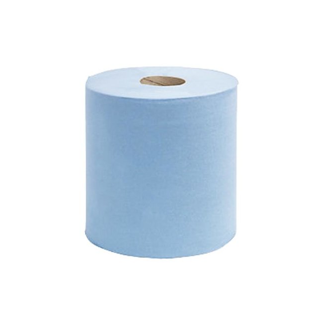 Ecowipe Midi poetsrol zonder koker - blauw - 6 rollen