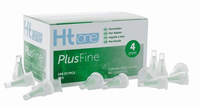 HT One HT One Plusfine Pen-Nadeln 4 mm 32G - 100 Stück, foto 2 van 4