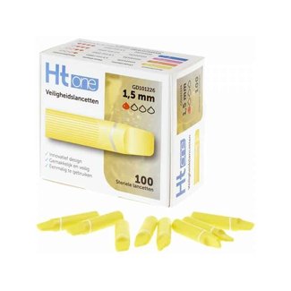 HT One Lancettes de sécurité HT One 1,5 mm - 100 pièces