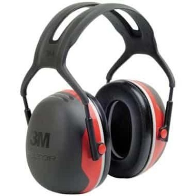 3M Peltor X3A gehoorkap met hoofdband zwart/rood