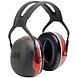 3M Peltor X3A gehoorkap met hoofdband zwart/rood 3M Peltor X3A gehoorkap met hoofdband zwart/rood