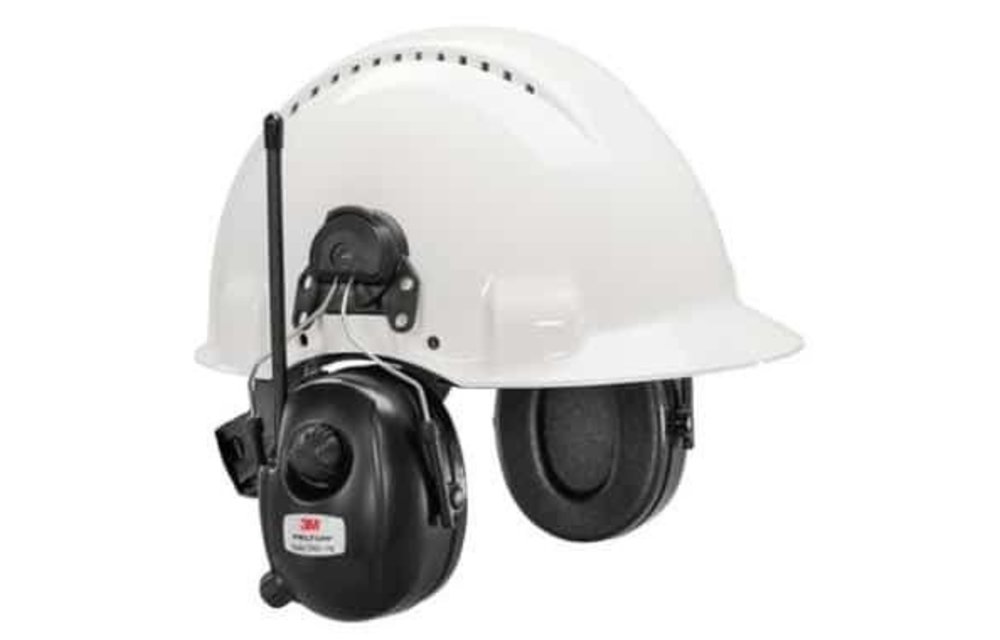 3M Peltor DAB+ FM Radio gehoorkap met helmbevestiging zwart
