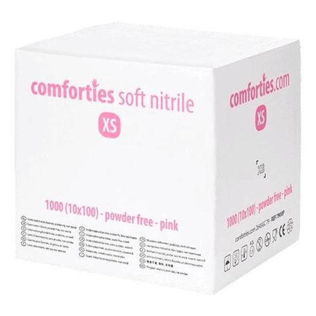 Comforties weiche Nitrilhandschuhe Rosa (Premium) 100 Stück