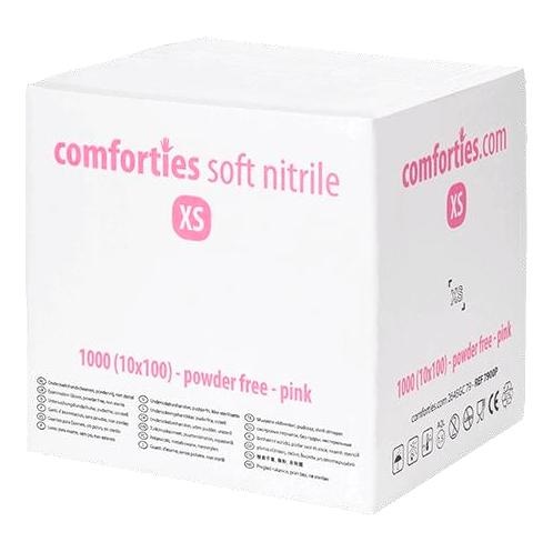 Comforties Comforties weiche Nitrilhandschuhe Rosa (Premium) 100 Stück, foto 4 van 4