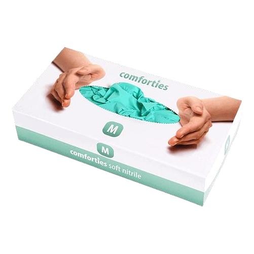 Comforties Comforties Weiche Nitrilhandschuhe Grün (Premium) 100 Stück, foto 3 van 4