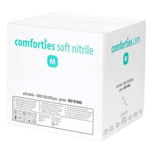 Comforties Comforties Weiche Nitrilhandschuhe Grün (Premium) 100 Stück, foto 4 van 4