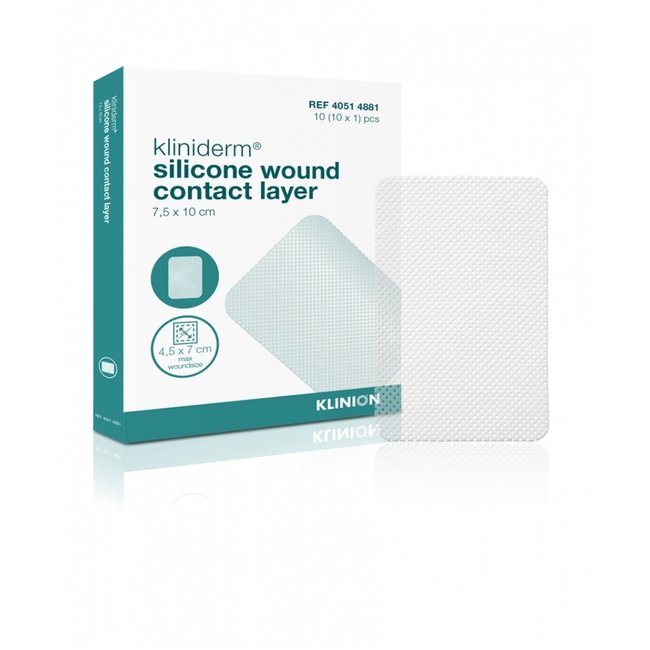 Kliniderm silicone wound contact layer 5x7.5cm