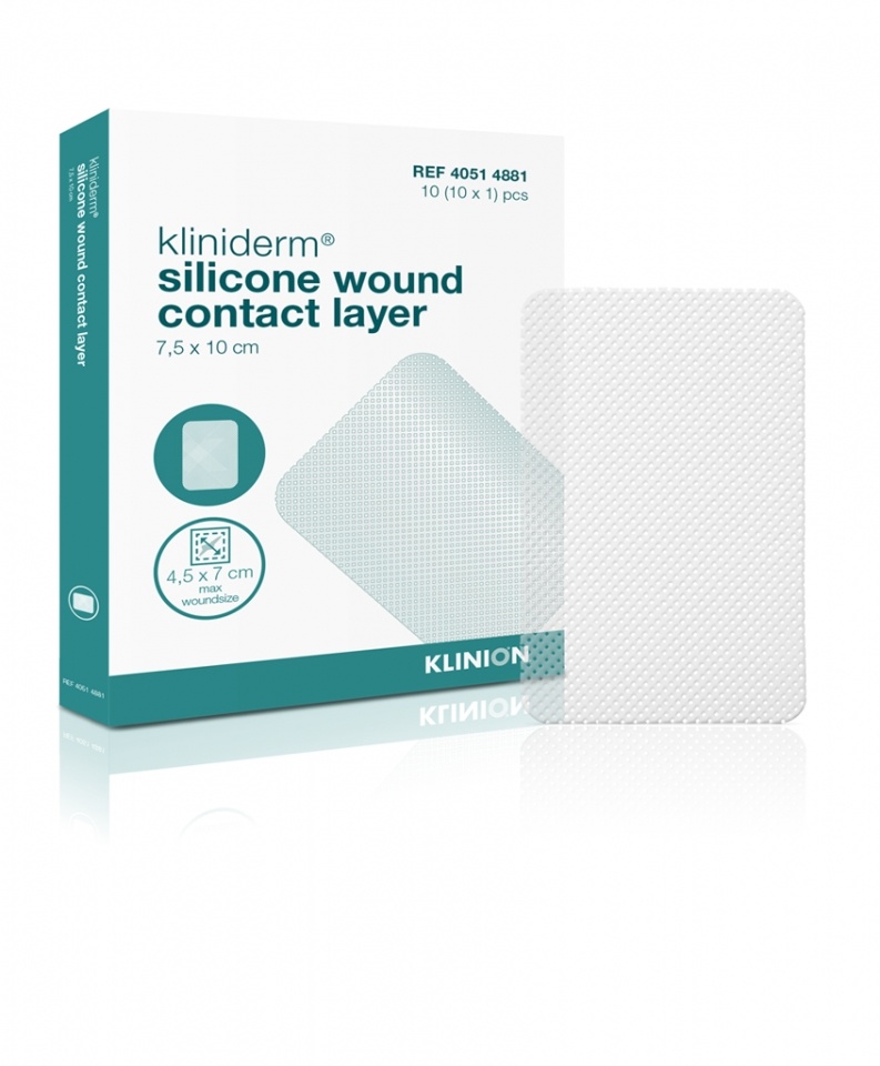 Klinion Kliniderm silicone wound contact layer 5x7.5cm