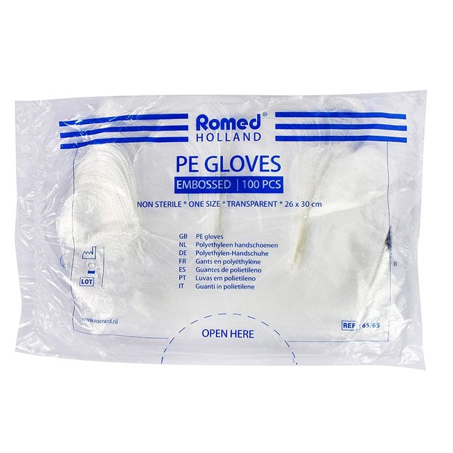 Romed Polyester glove rough 100pcs