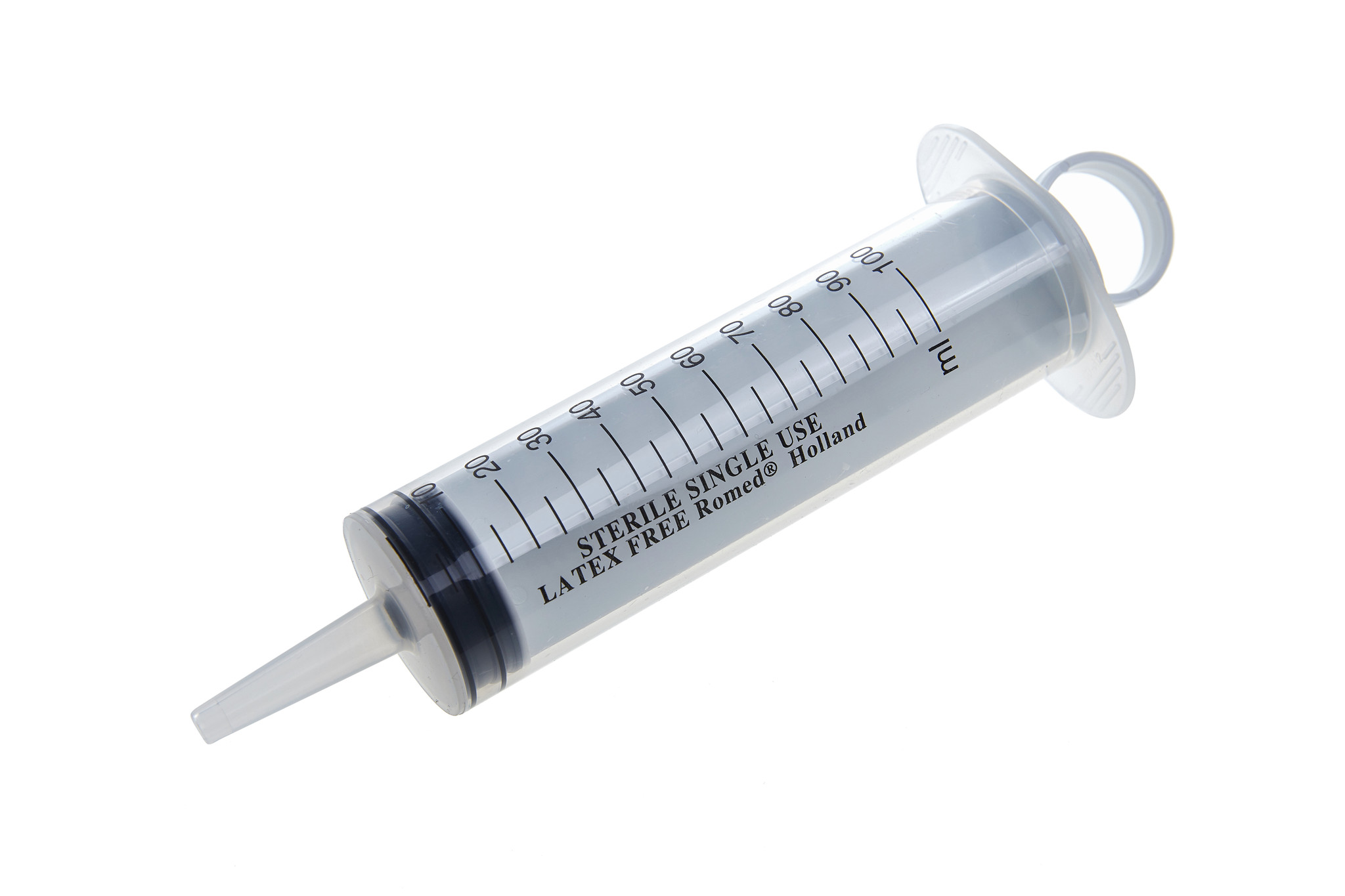 Romed Romed 3-piece syringes 100ml 25 pcs, foto 3 van 4