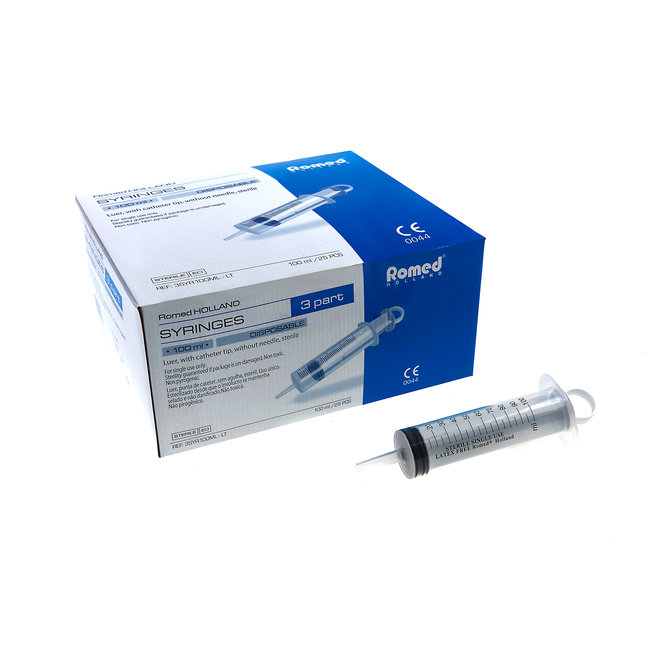 Seringues Romed 3 pièces 100 ml 25 pièces