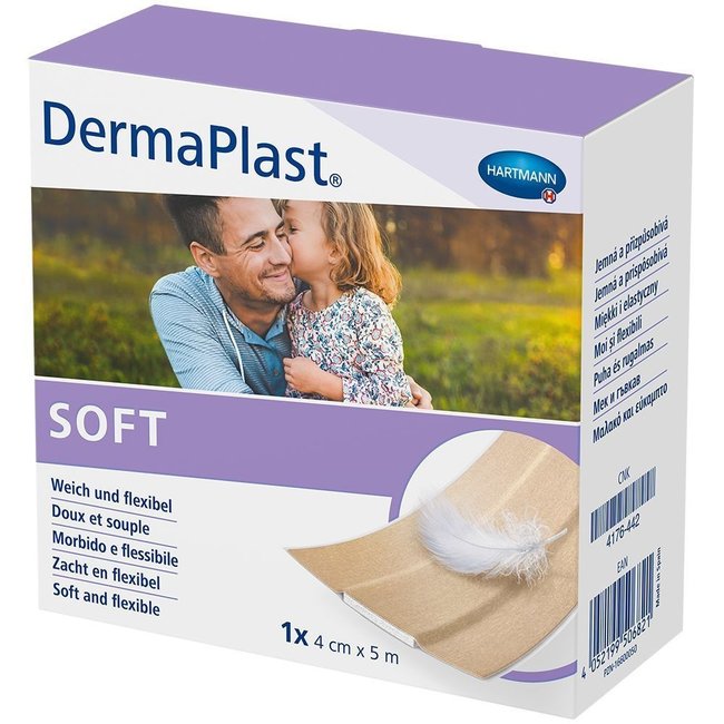 Dermaplast Soft wondpleister 5m x 4cm