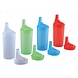 Drinkbekerset met lange tuitdeksels - rood Drinkbekerset met lange tuitdeksels - rood