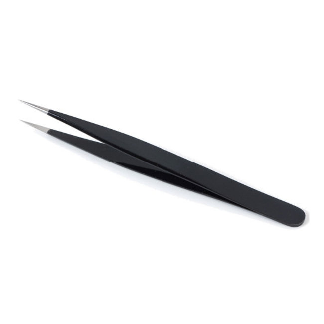 Epilation tweezers pointed with black handle