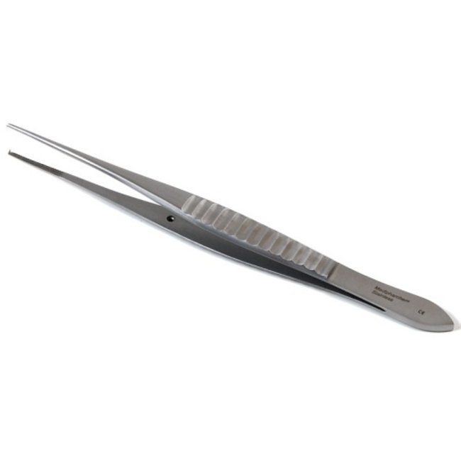 Gillies suture tweezers 1x2 teeth - fine model -15cm stainless steel