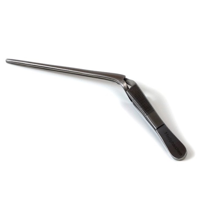 Wild ear tweezers, cross model 13cm curved stainless steel