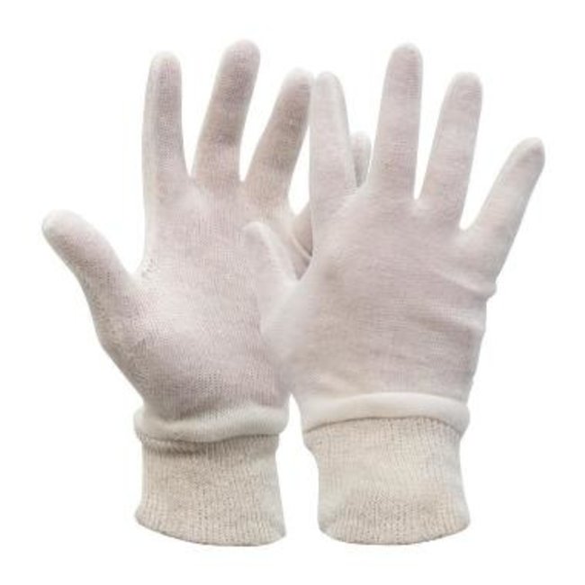 OXXA Knitter 14-061 Interlock glove men's size 100% cotton with cuff 280 grams (12 pairs)