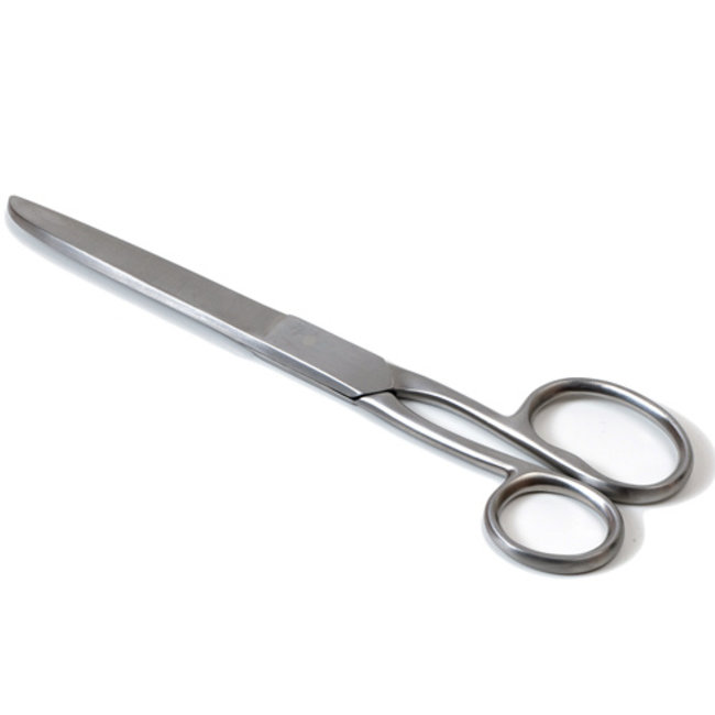 Stainless steel household scissors with a large eye