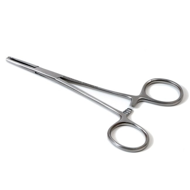 Mosquito artery clamp 1x2 teeth 12cm. straight stainless steel.