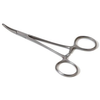 Medipharchem Mosquito artery clamp 1x2 teeth 12cm. curved stainless steel.