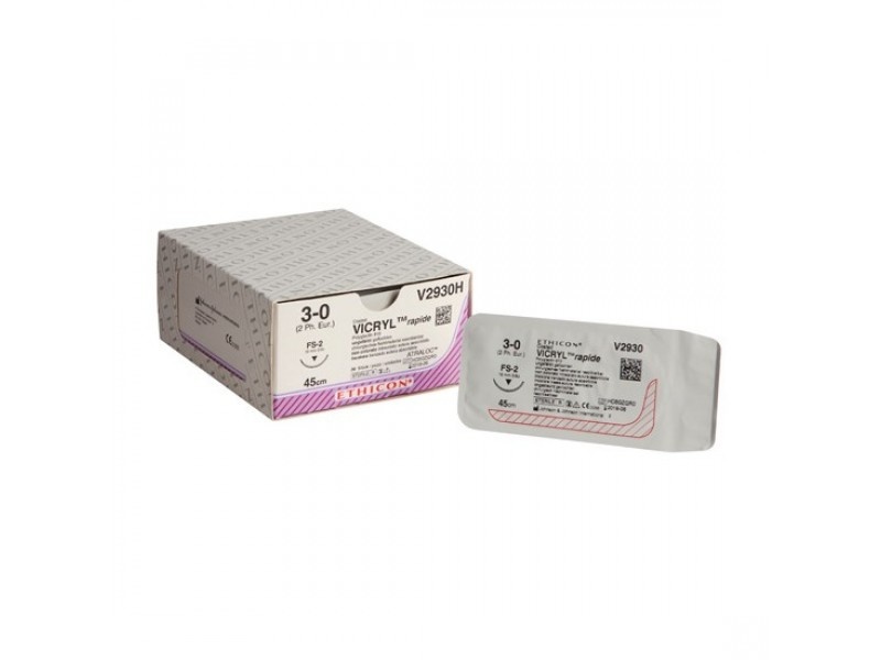 Ethicon Vicryl Rapide Suture 3-0 (FS-2) V2930H 36 pcs