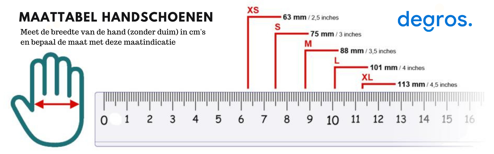 nitrile gloves size chart